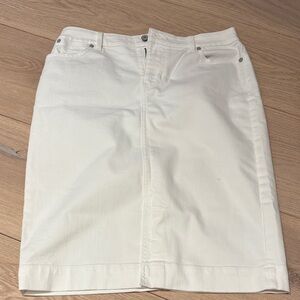 Talbots Cream Midi Skirt